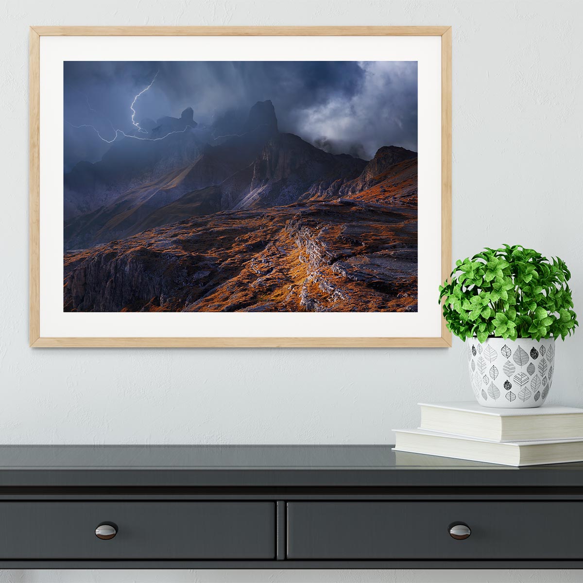 Bergwetter Framed Print - Canvas Art Rocks - 3