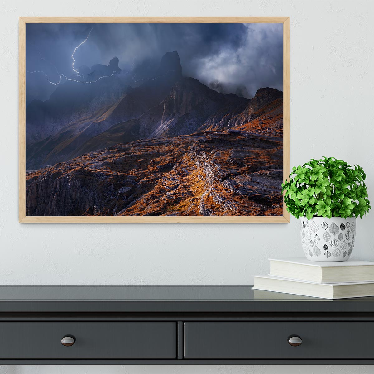 Bergwetter Framed Print - Canvas Art Rocks - 4