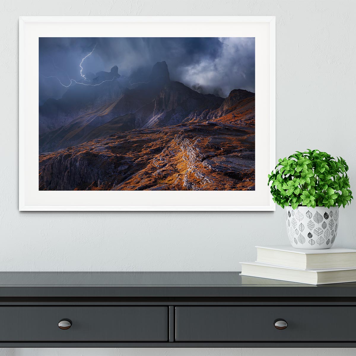 Bergwetter Framed Print - Canvas Art Rocks - 5