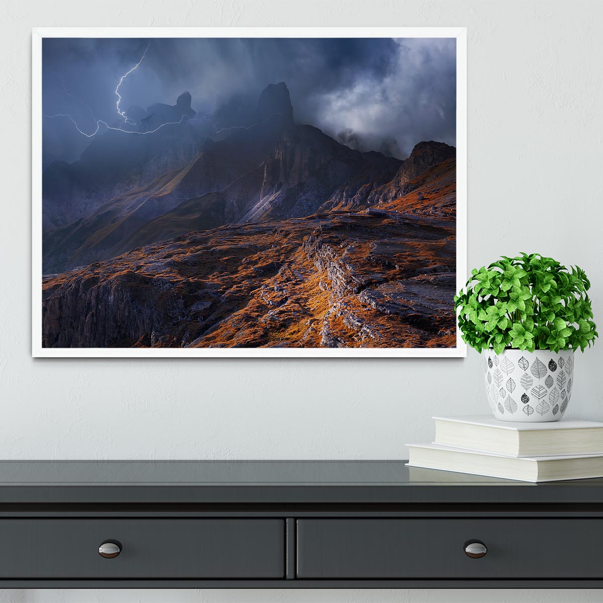 Bergwetter Framed Print - Canvas Art Rocks -6