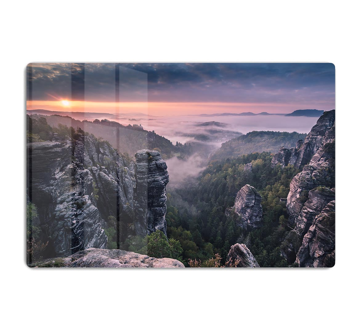 Sunrise On The Rocks HD Metal Print - Canvas Art Rocks - 1