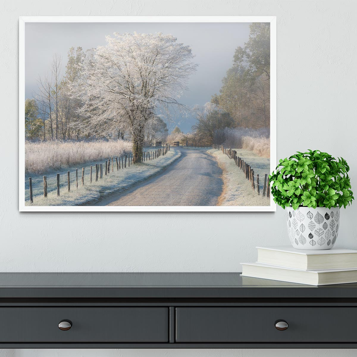 A Frosty Morning Framed Print - Canvas Art Rocks -6