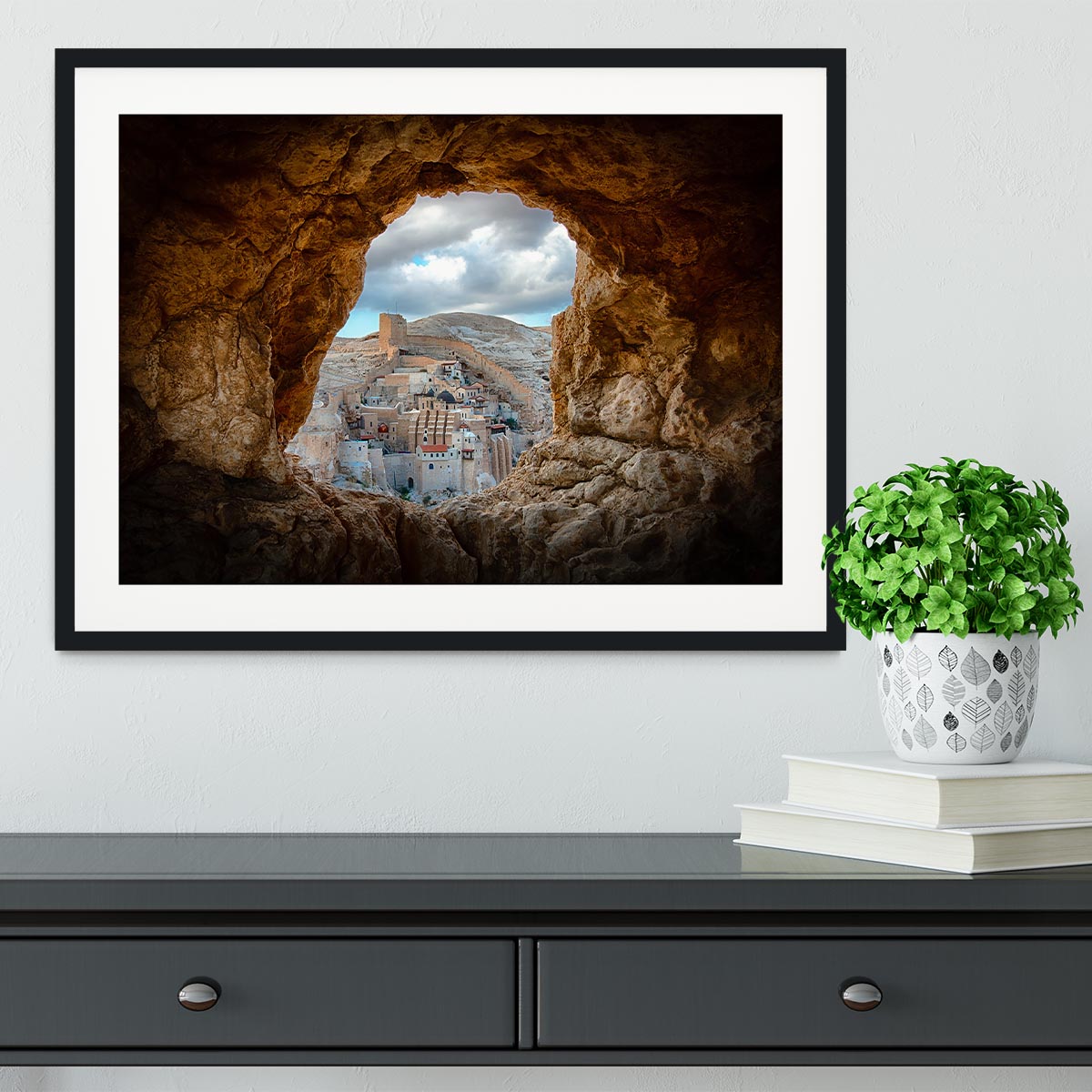 A Hole In The Wall Framed Print - Canvas Art Rocks - 1