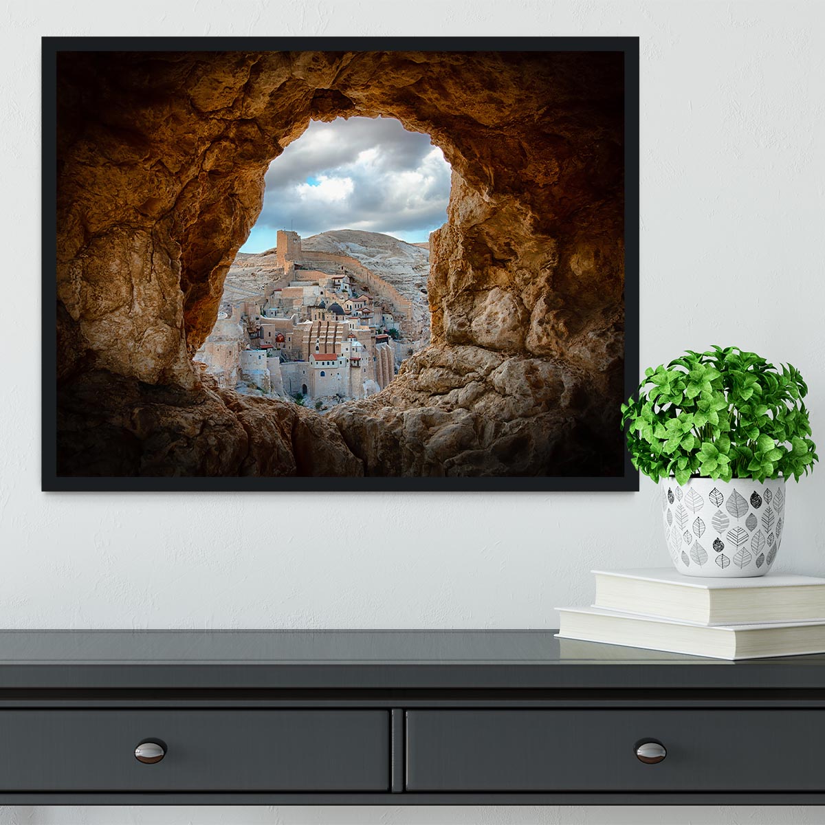 A Hole In The Wall Framed Print - Canvas Art Rocks - 2