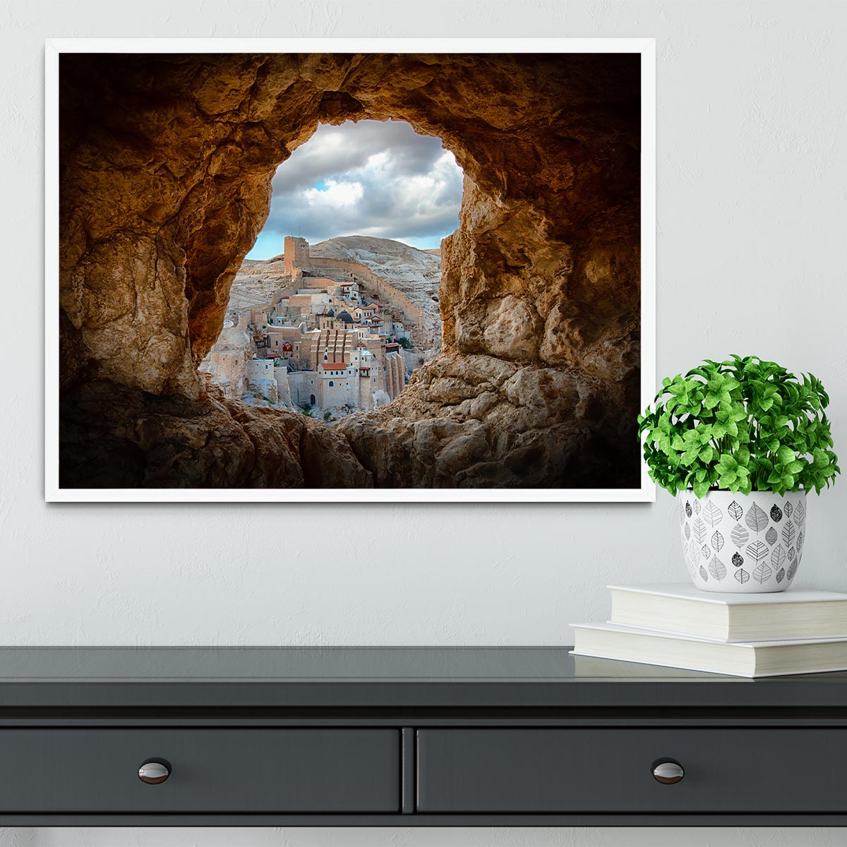 A Hole In The Wall Framed Print - Canvas Art Rocks -6