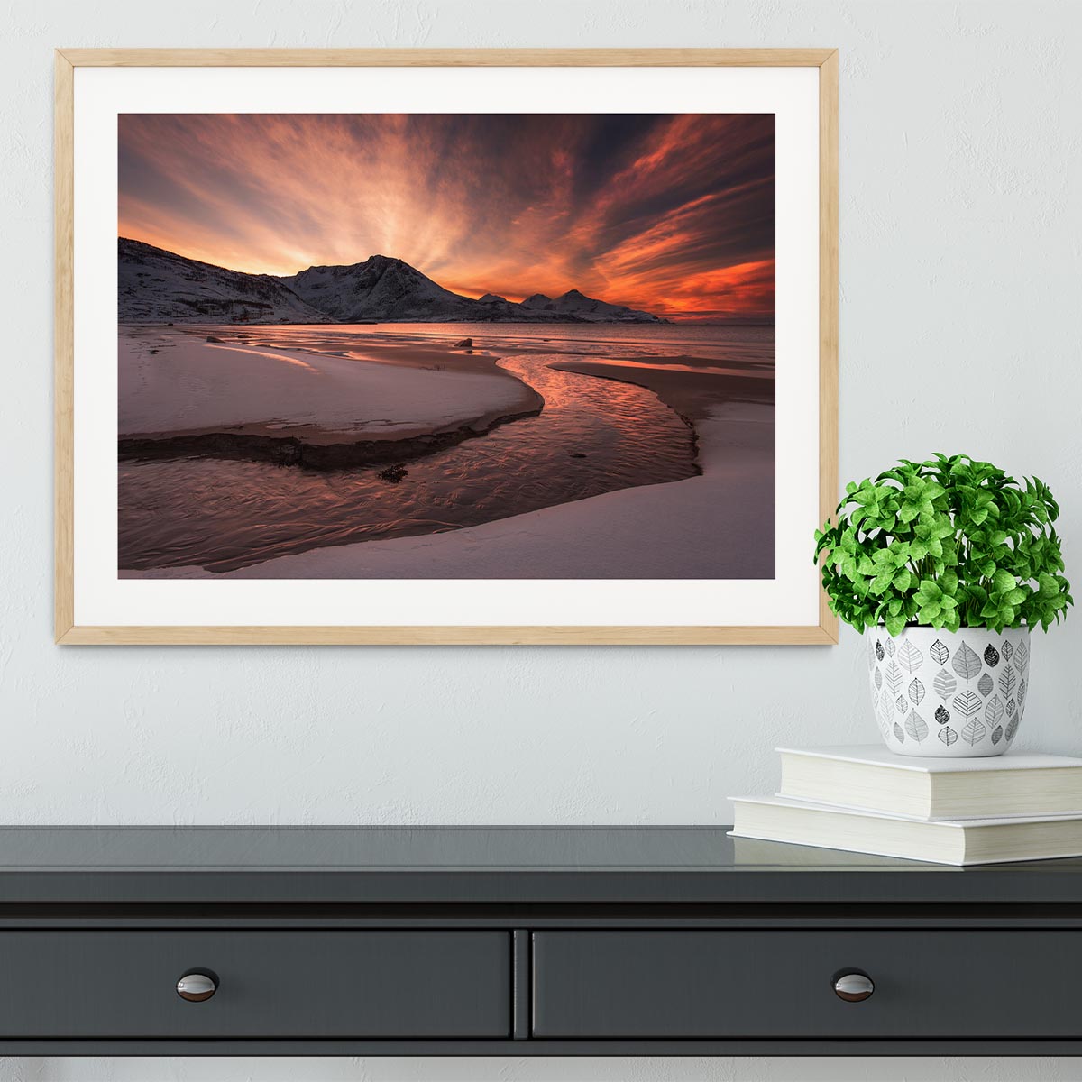 Golden Sunset Framed Print - Canvas Art Rocks - 3