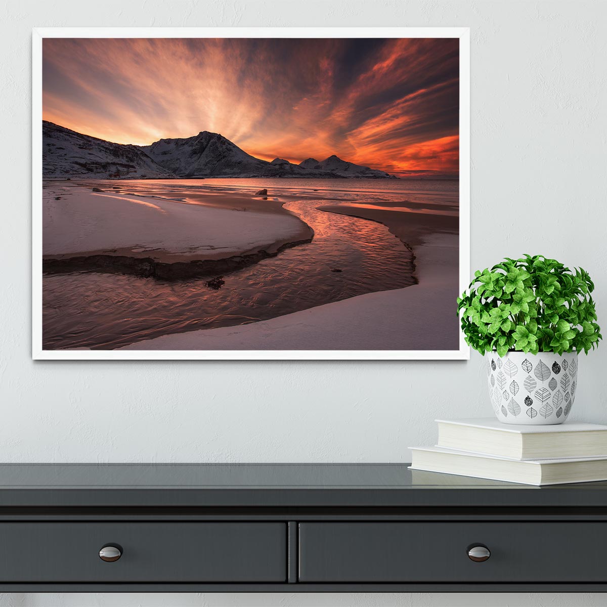 Golden Sunset Framed Print - Canvas Art Rocks -6