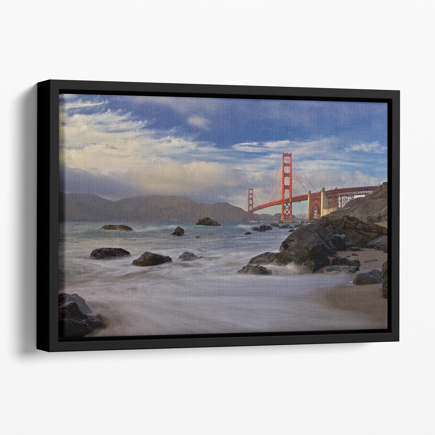 Golden Gate Bridge Floating Framed Canvas - Canvas Art Rocks - 1