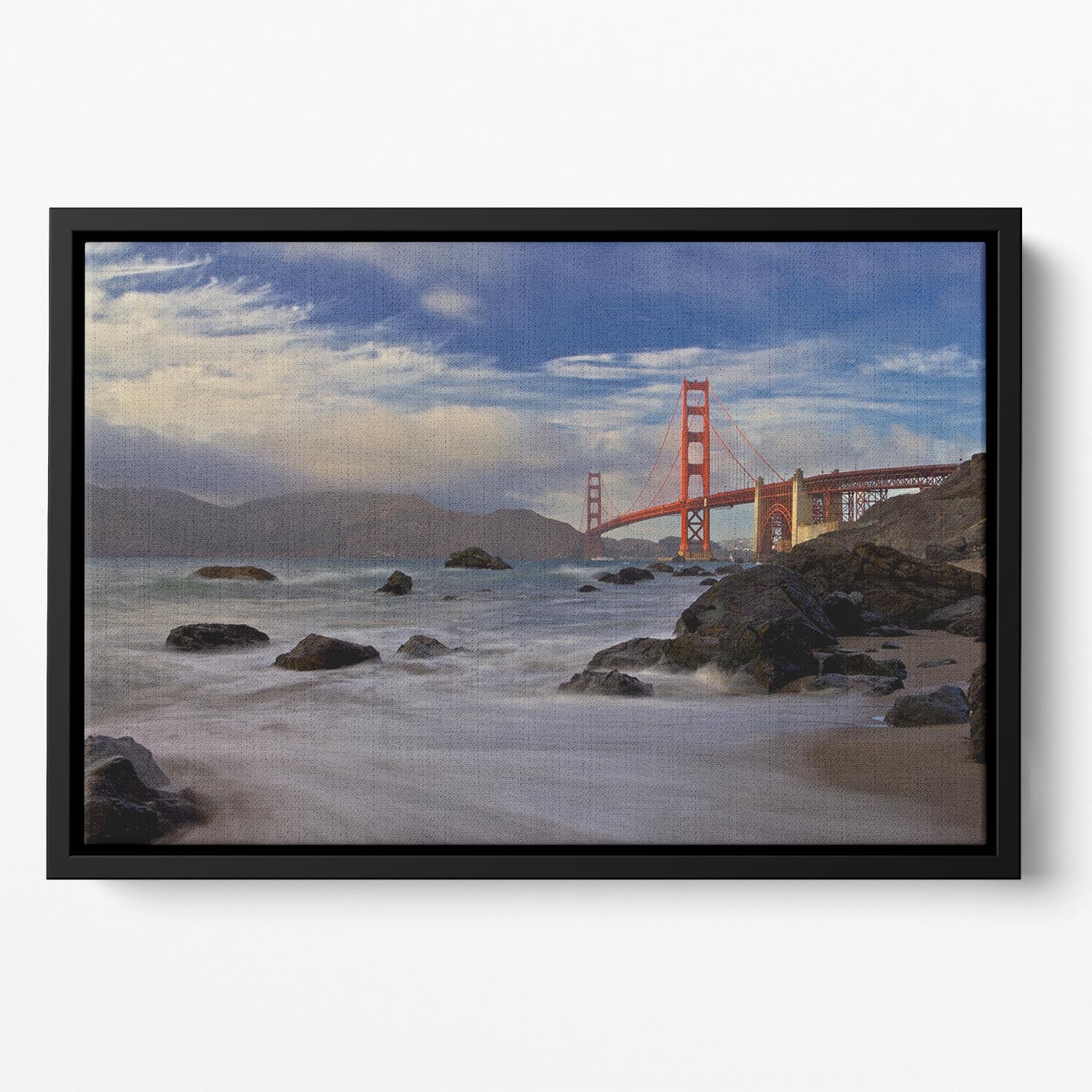 Golden Gate Bridge Floating Framed Canvas - Canvas Art Rocks - 2