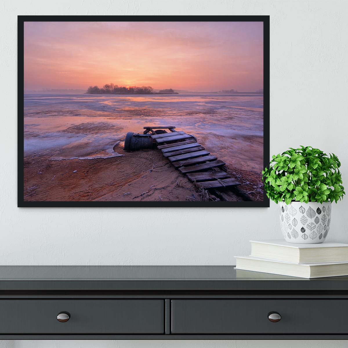 Cold Morning Framed Print - Canvas Art Rocks - 2