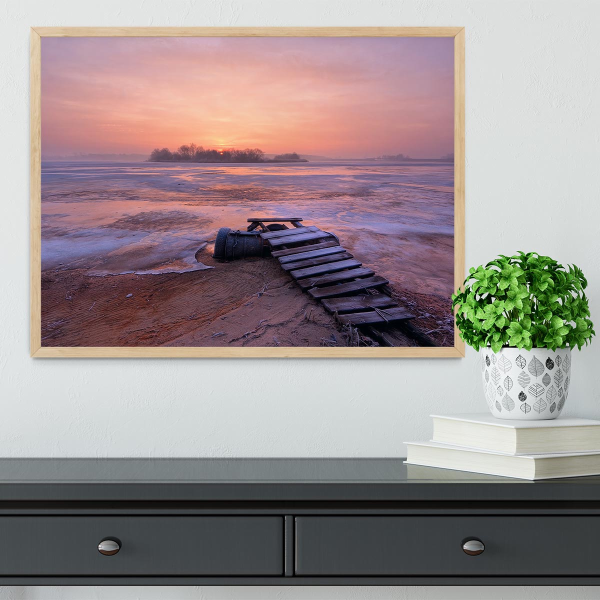 Cold Morning Framed Print - Canvas Art Rocks - 4