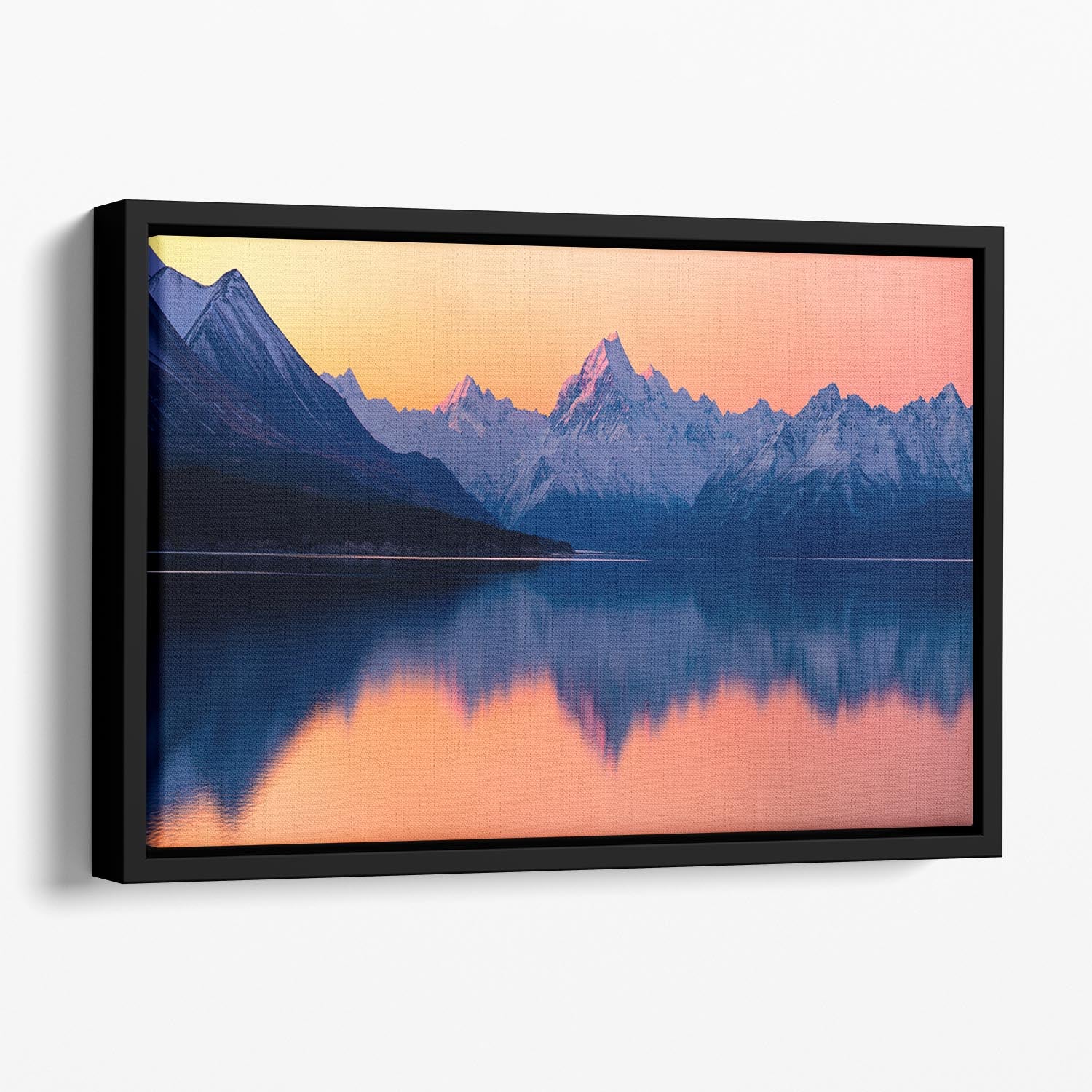 Mount Cook New Zealand Floating Framed Canvas - Canvas Art Rocks - 1