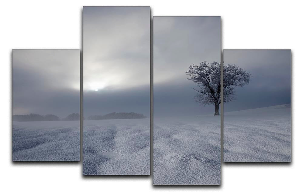 Winter Impression 4 Split Panel Canvas - Canvas Art Rocks - 1