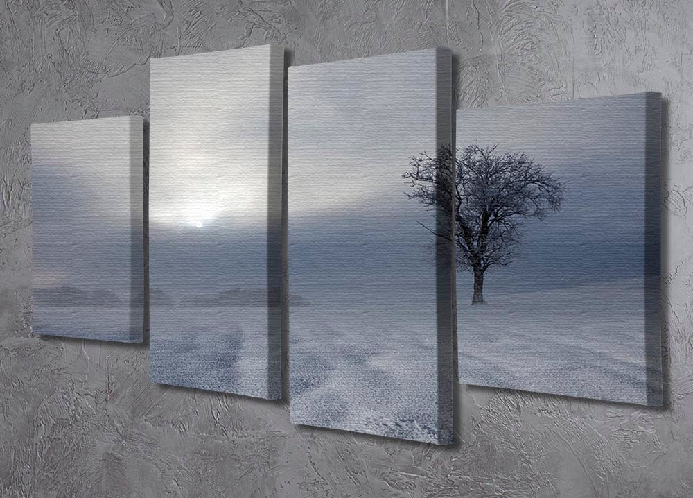 Winter Impression 4 Split Panel Canvas - Canvas Art Rocks - 2