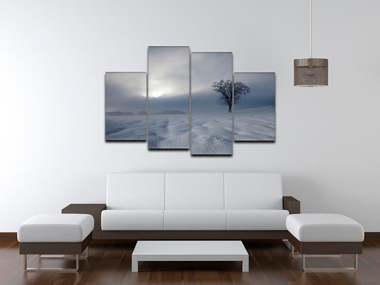 Winter Impression 4 Split Panel Canvas - Canvas Art Rocks - 3