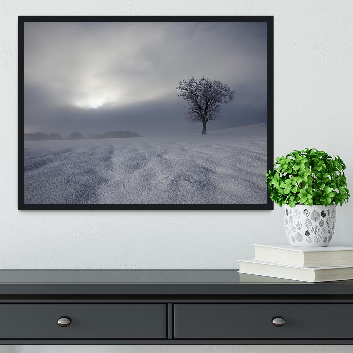 Winter Impression Framed Print - Canvas Art Rocks - 2