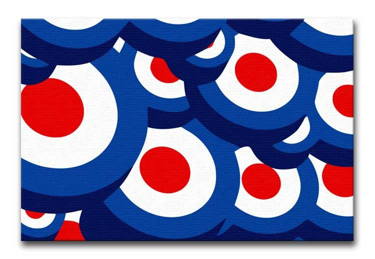 Mod Target Repeating Pattern Print - Canvas Art Rocks - 1