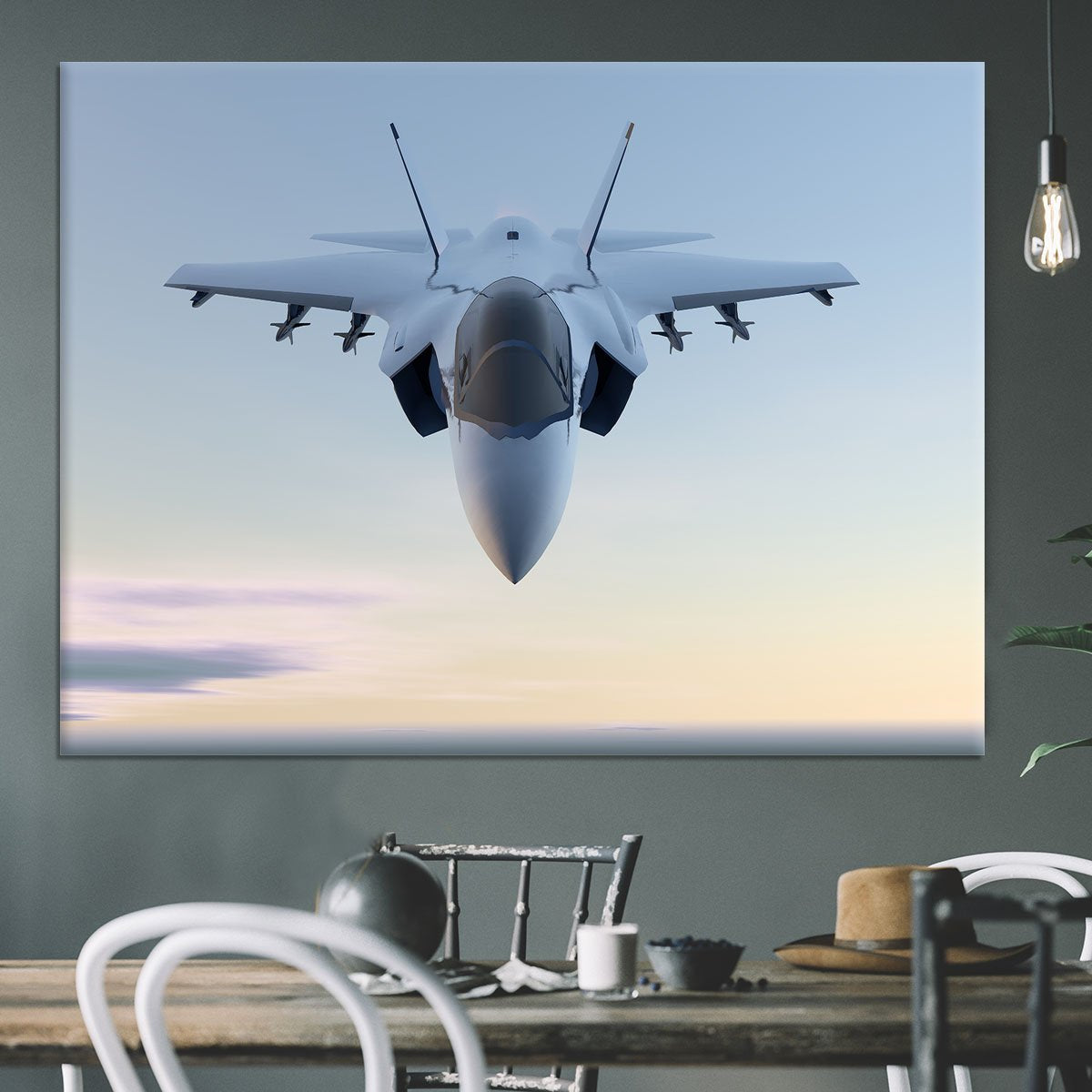 3D Jet F-35 fighter Canvas Print or Poster