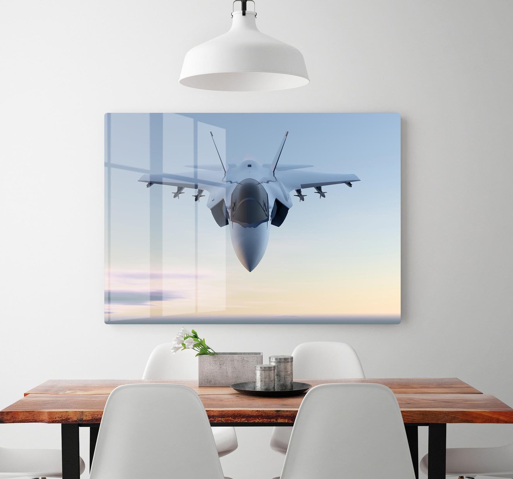 3D Jet F-35 fighter HD Metal Print