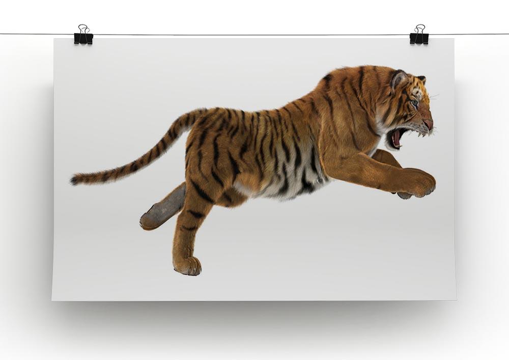3D digital render of a hunting big cat Canvas Print or Poster - Canvas Art Rocks - 2