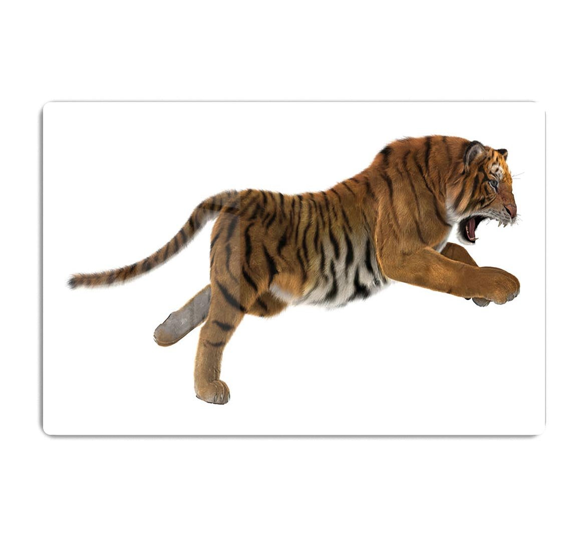 3D digital render of a hunting big cat HD Metal Print - Canvas Art Rocks - 1