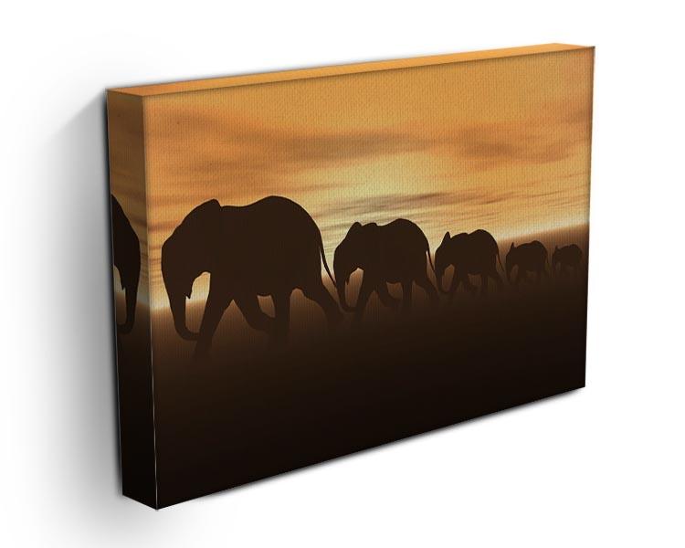 3D render of elephants Canvas Print or Poster - Canvas Art Rocks - 3