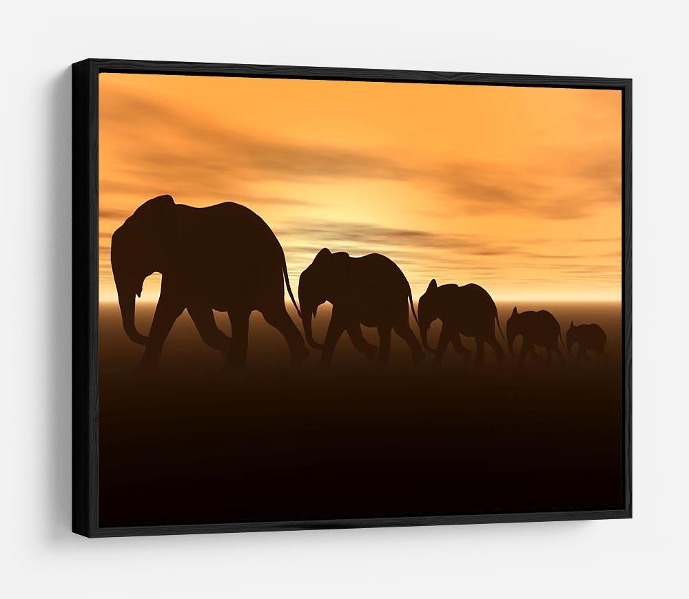 3D render of elephants HD Metal Print - Canvas Art Rocks - 6