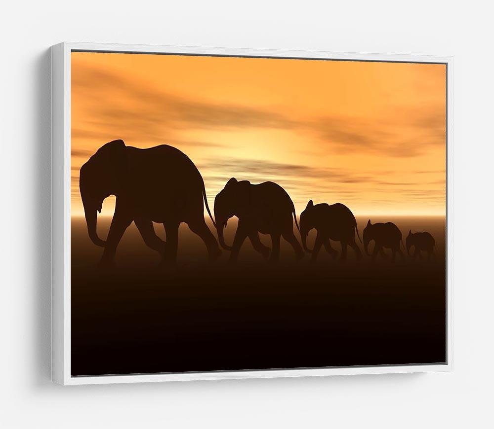 3D render of elephants HD Metal Print - Canvas Art Rocks - 7