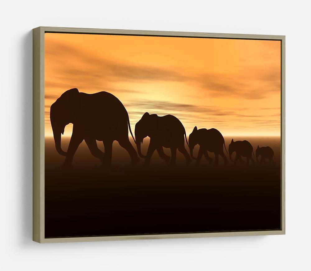 3D render of elephants HD Metal Print - Canvas Art Rocks - 8