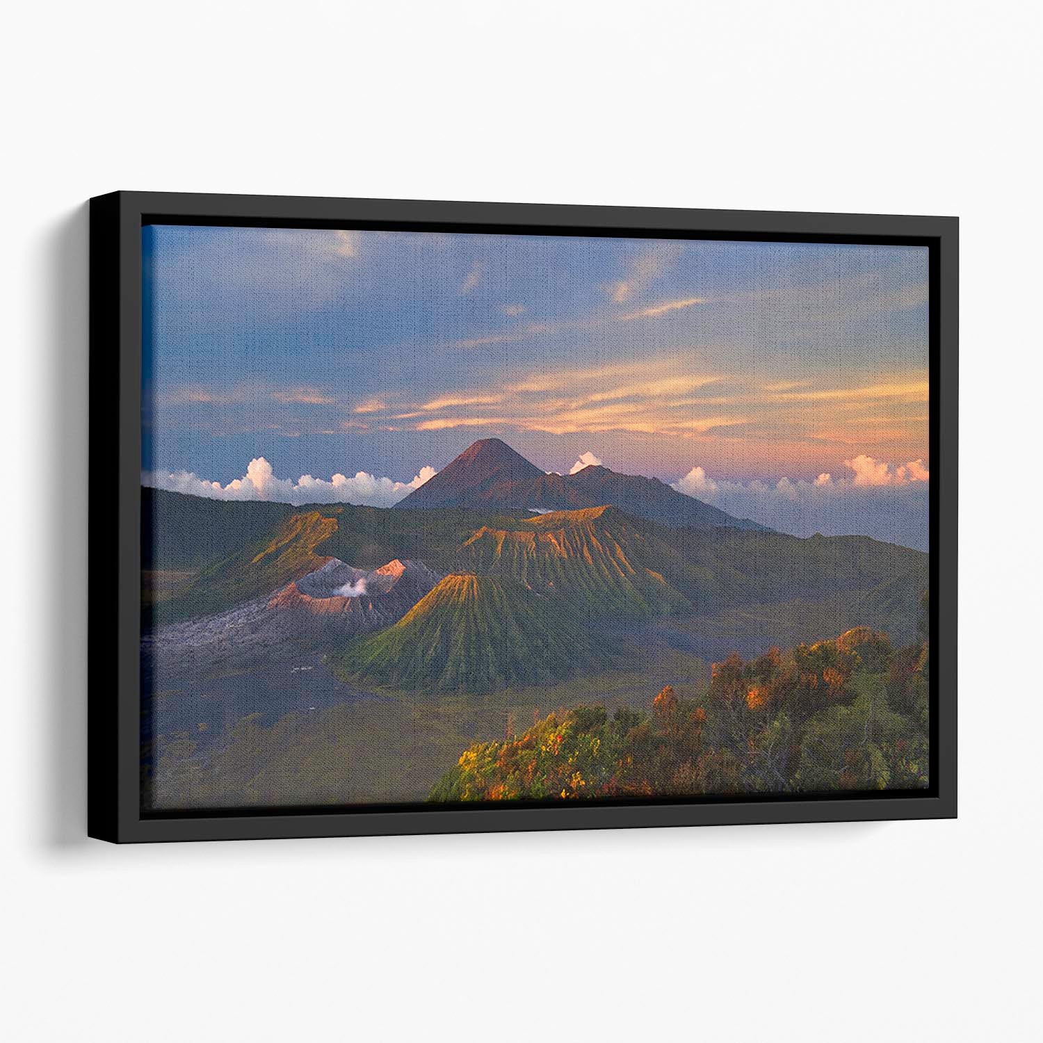 Volcano Dawn Floating Framed Canvas - Canvas Art Rocks - 1