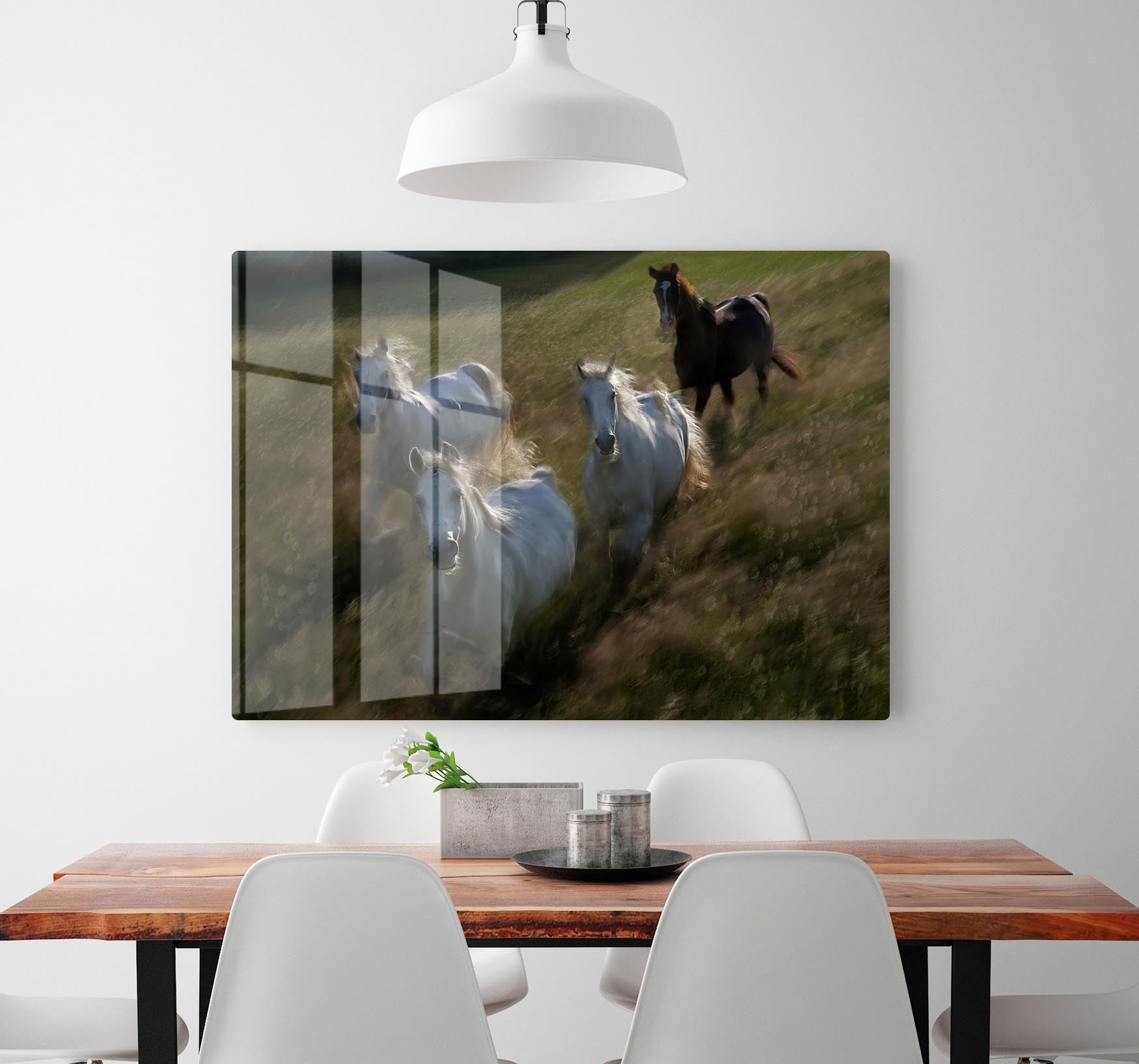 Horses Gallop in HD Metal Print - Canvas Art Rocks - 2