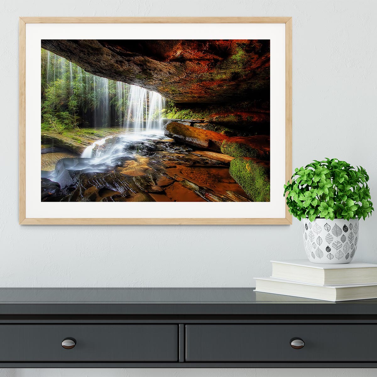 Under The Ledge Framed Print - Canvas Art Rocks - 3