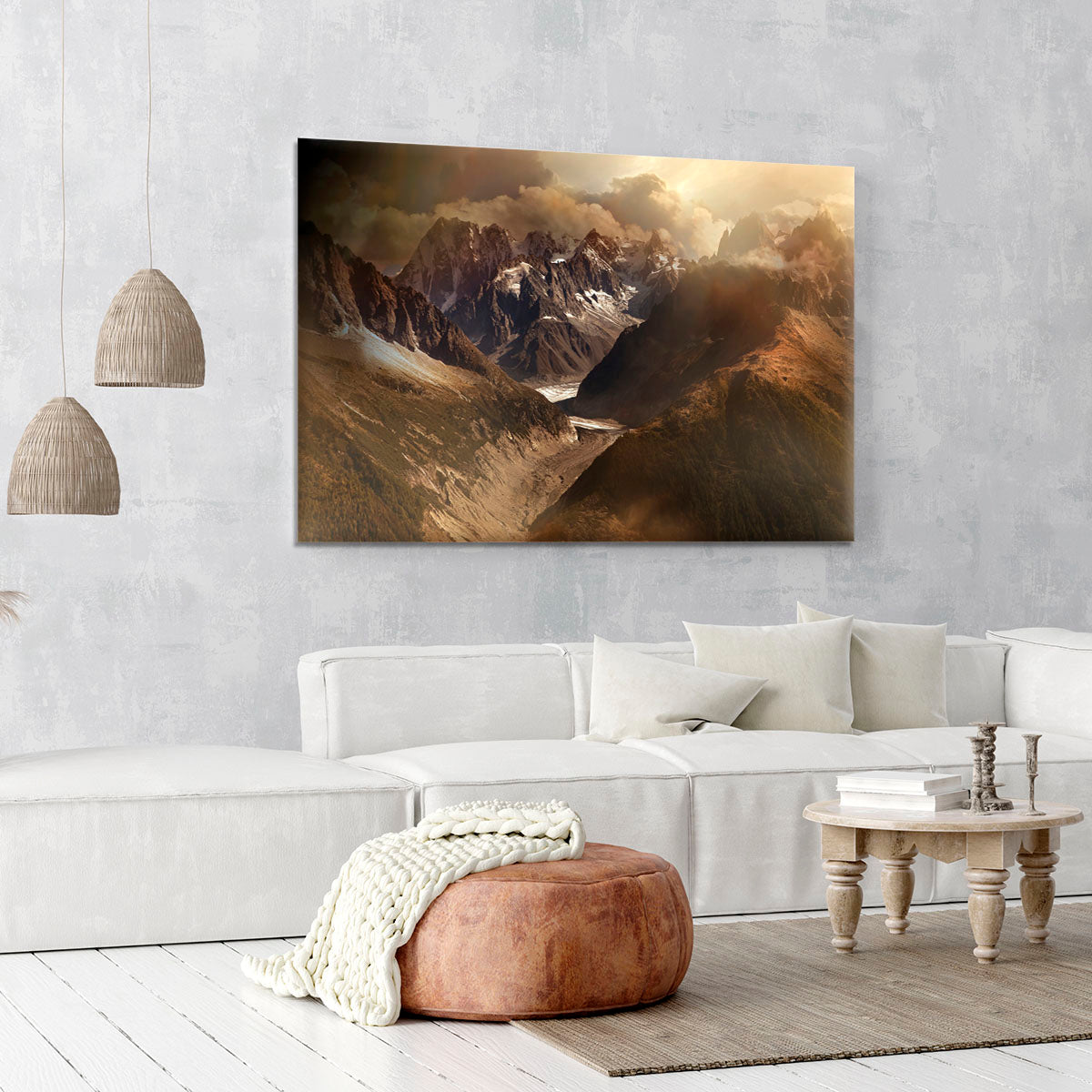 Mont Blanc Massiv Canvas Print or Poster - Canvas Art Rocks - 6
