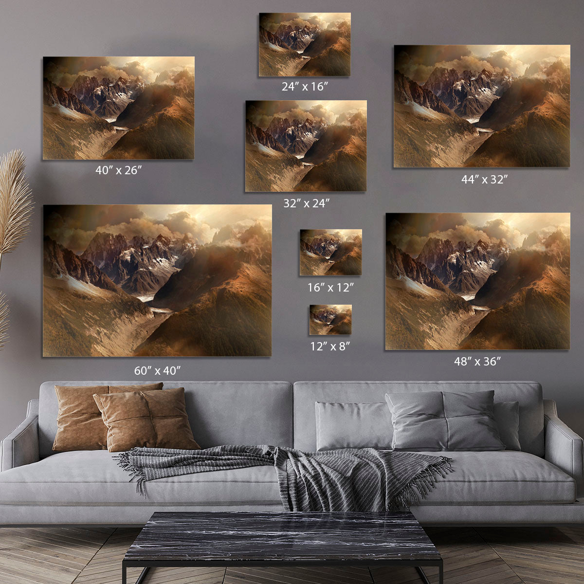 Mont Blanc Massiv Canvas Print or Poster - Canvas Art Rocks - 7