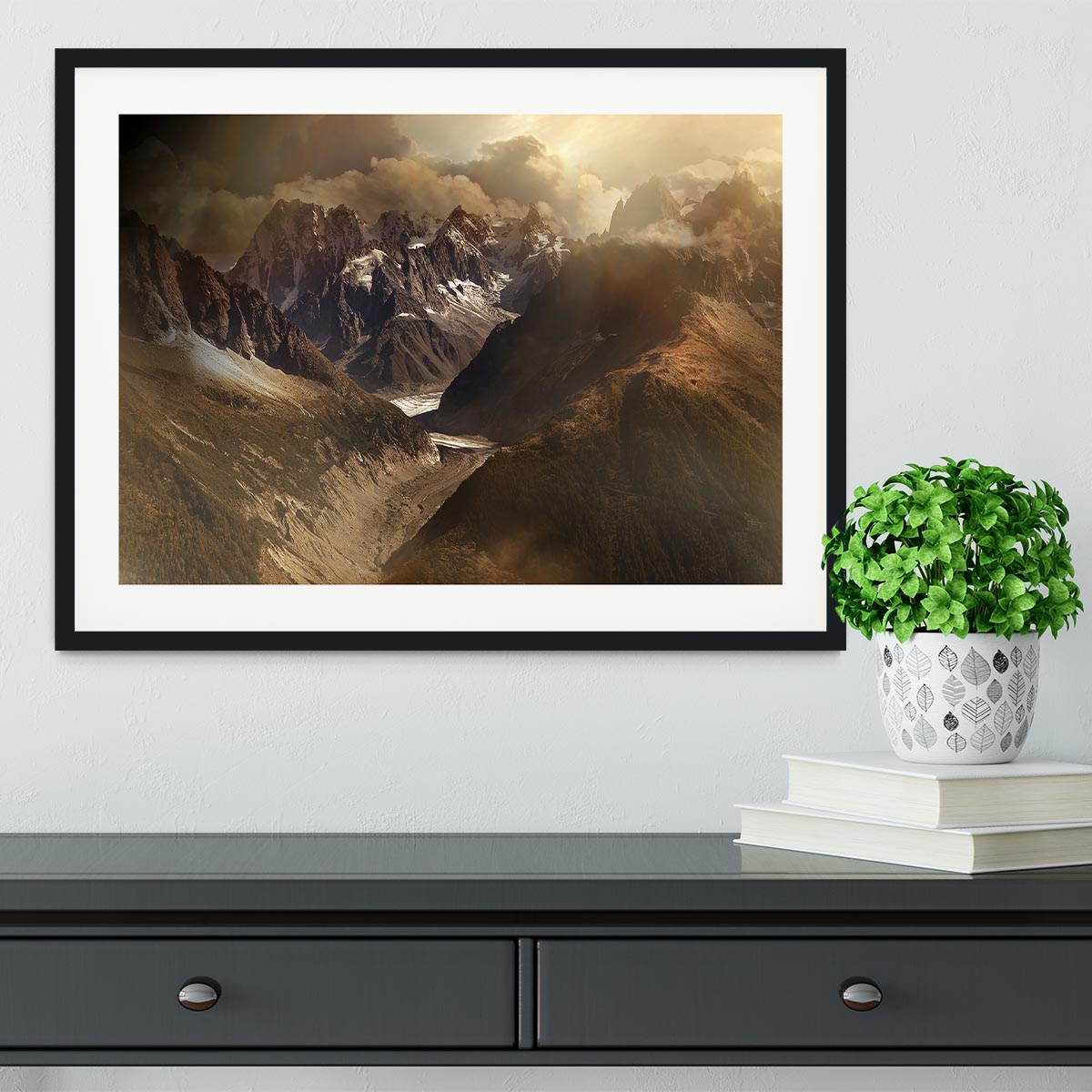 Mont Blanc Massiv Framed Print - Canvas Art Rocks - 1