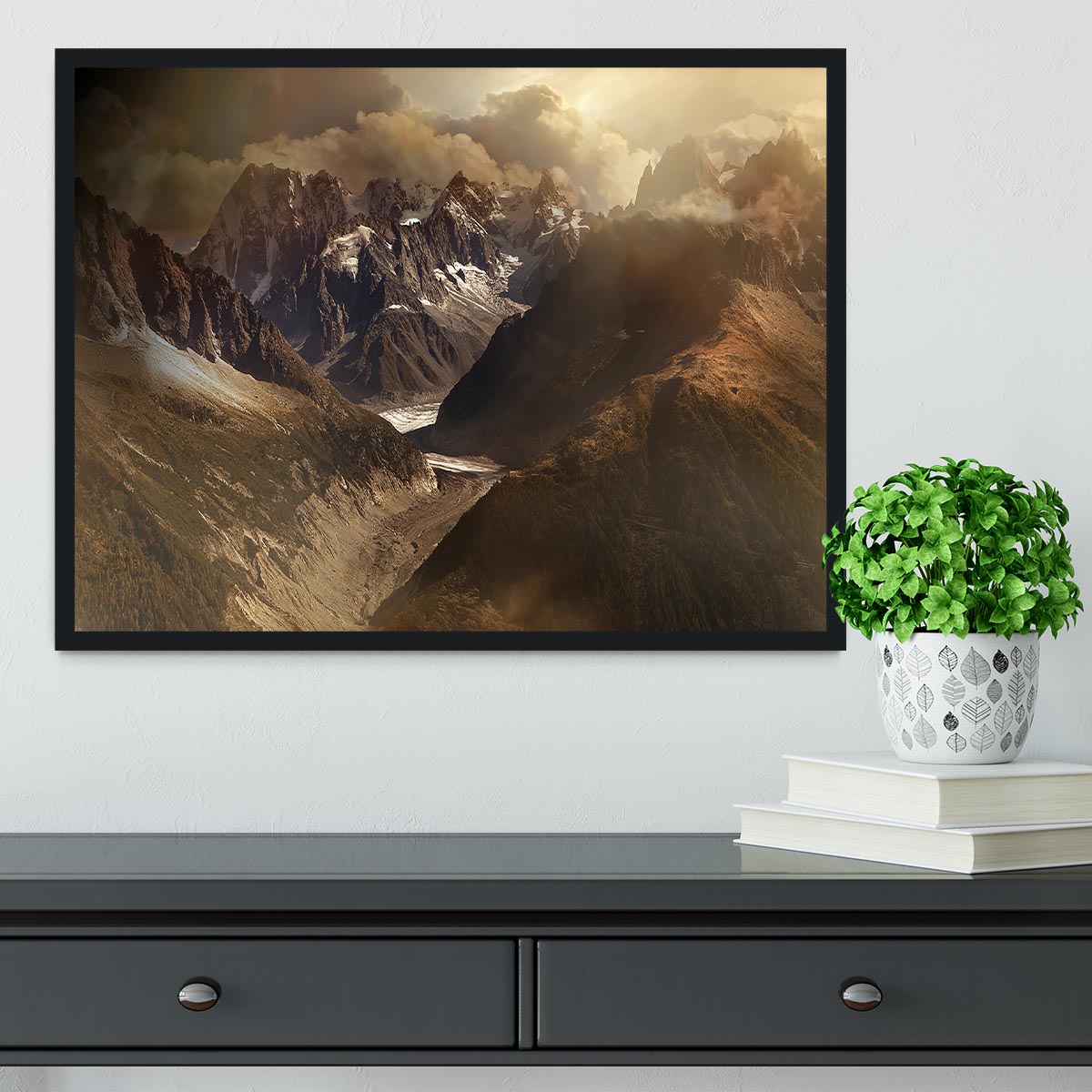 Mont Blanc Massiv Framed Print - Canvas Art Rocks - 2