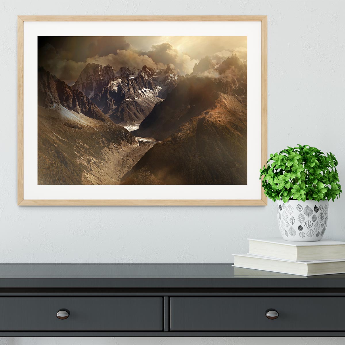 Mont Blanc Massiv Framed Print - Canvas Art Rocks - 3