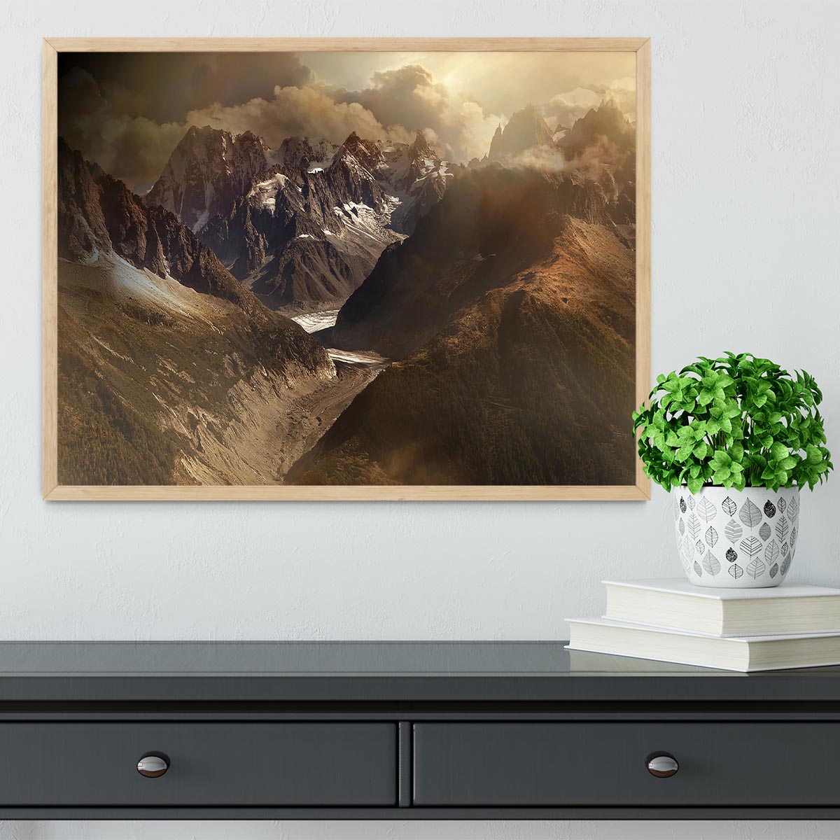 Mont Blanc Massiv Framed Print - Canvas Art Rocks - 4