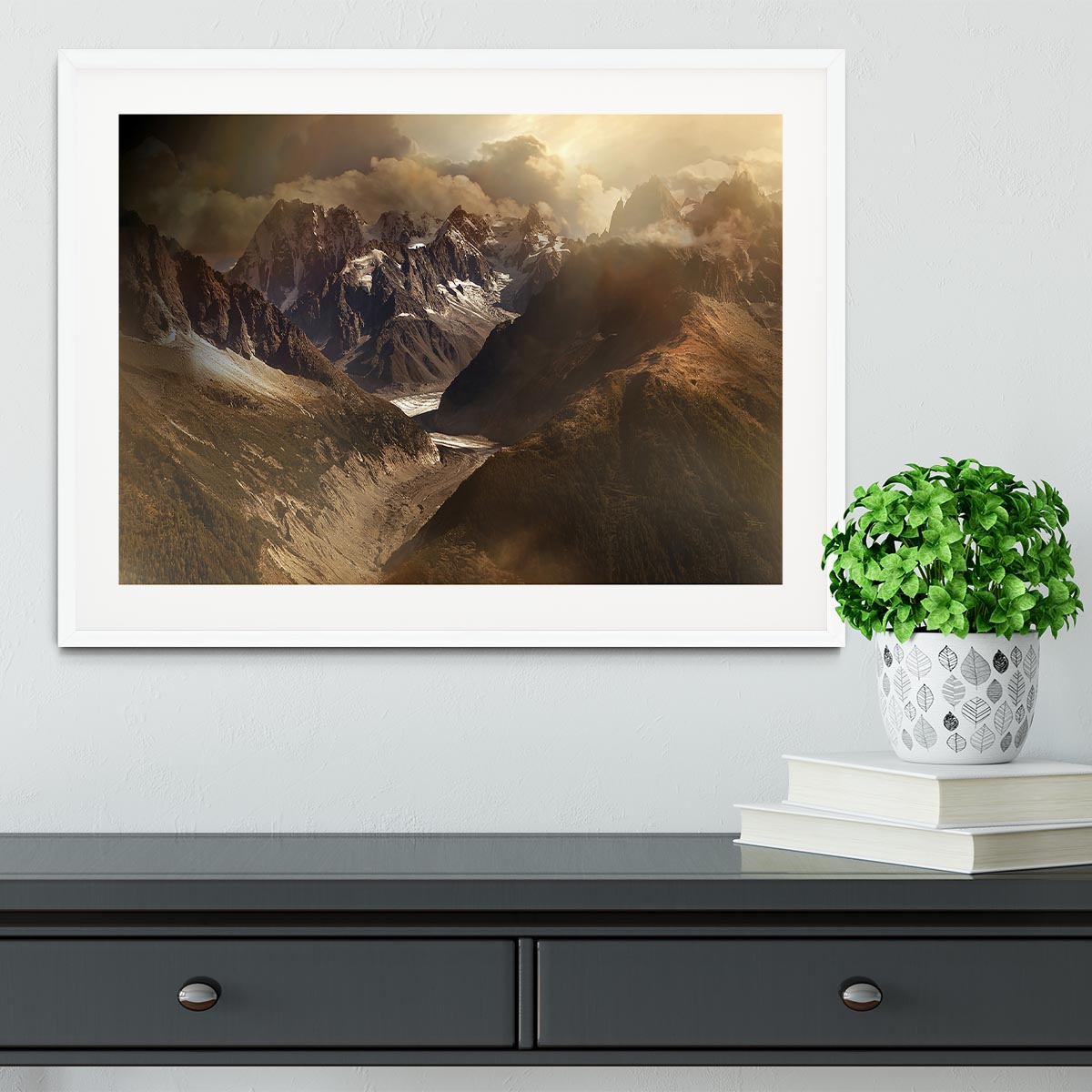 Mont Blanc Massiv Framed Print - Canvas Art Rocks - 5