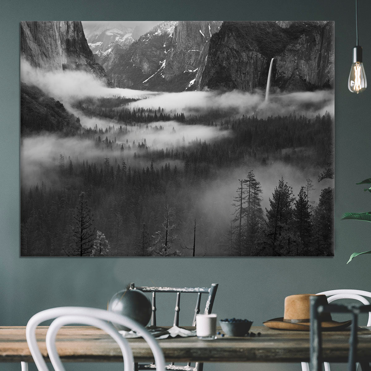 Fog Floating In Yosemite Valley Canvas Print or Poster - Canvas Art Rocks - 3