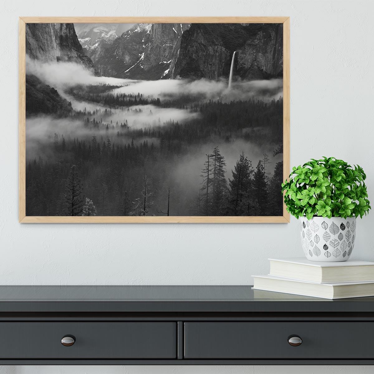 Fog Floating In Yosemite Valley Framed Print - Canvas Art Rocks - 4