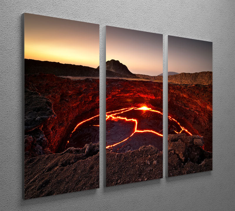 Crater Lake 3 Split Panel Canvas Print - Canvas Art Rocks - 2