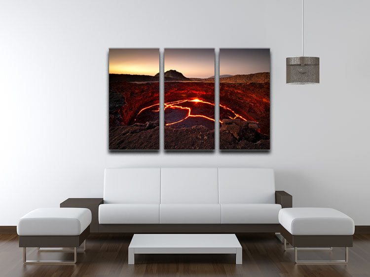Crater Lake 3 Split Panel Canvas Print - Canvas Art Rocks - 3