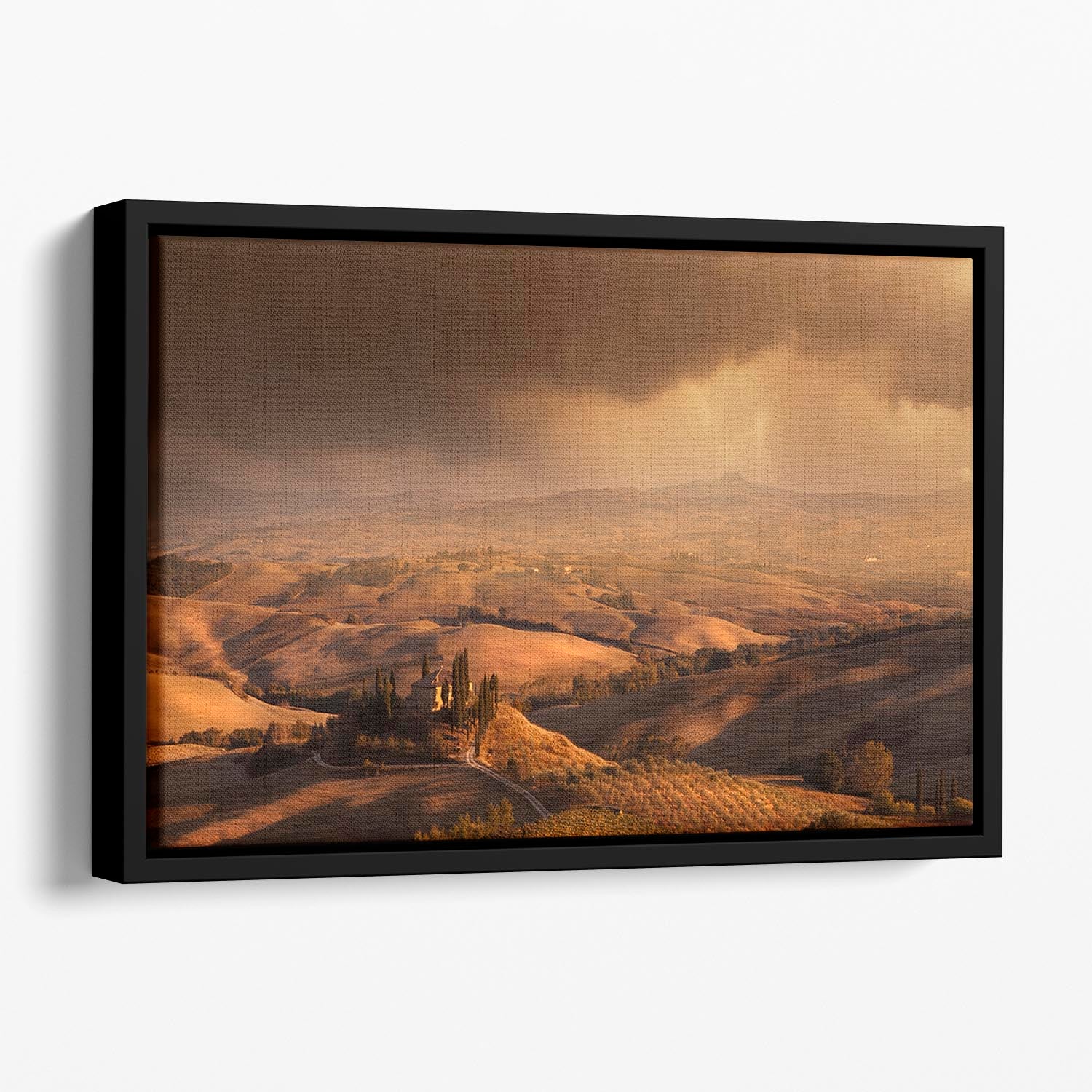 Val Orcia Floating Framed Canvas - Canvas Art Rocks - 1