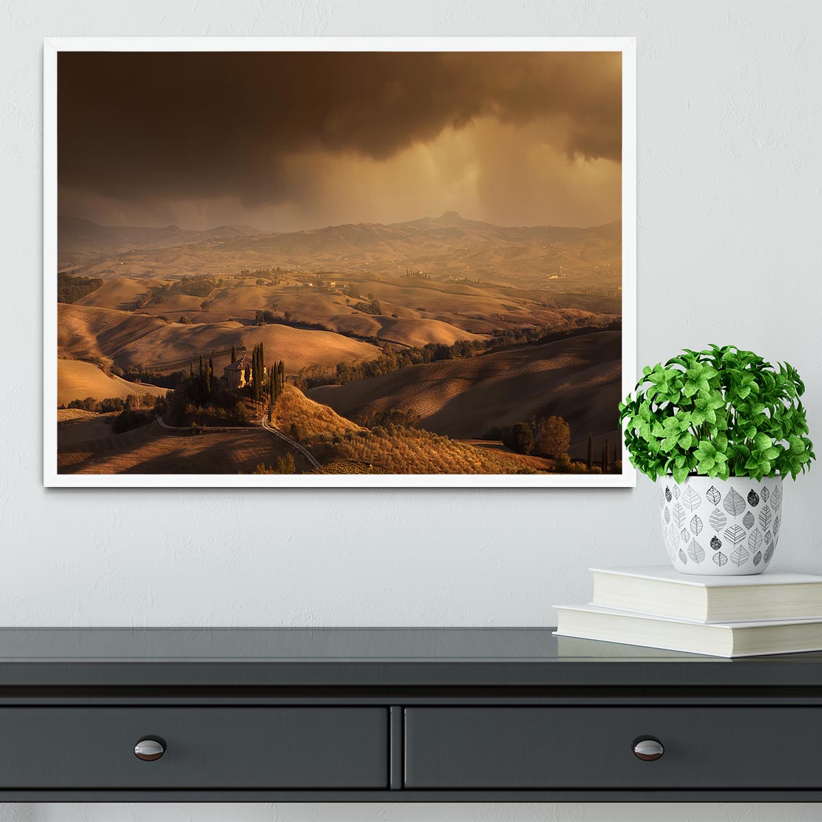 Val Orcia Framed Print - Canvas Art Rocks -6