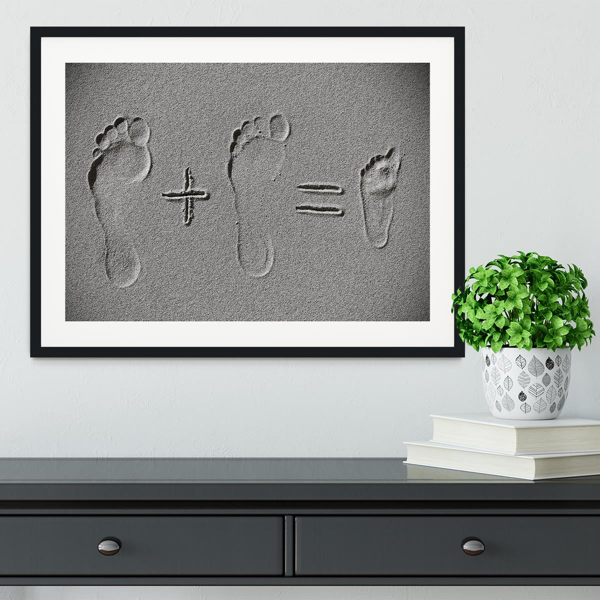 Sand Arithmetic Framed Print - Canvas Art Rocks - 1