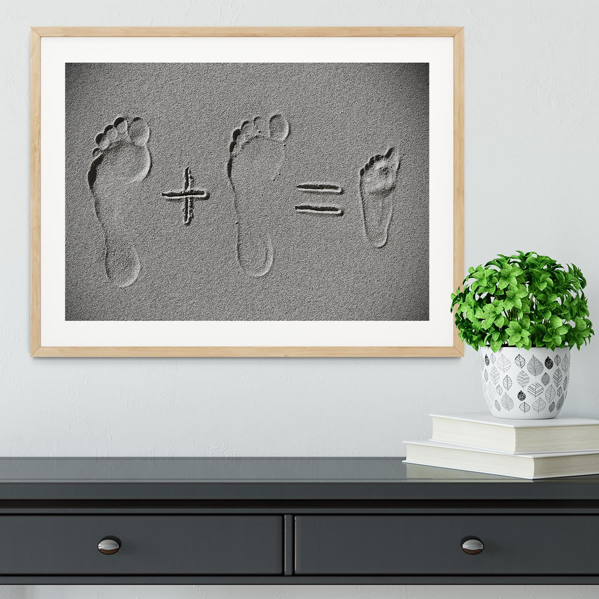 Sand Arithmetic Framed Print - Canvas Art Rocks - 3