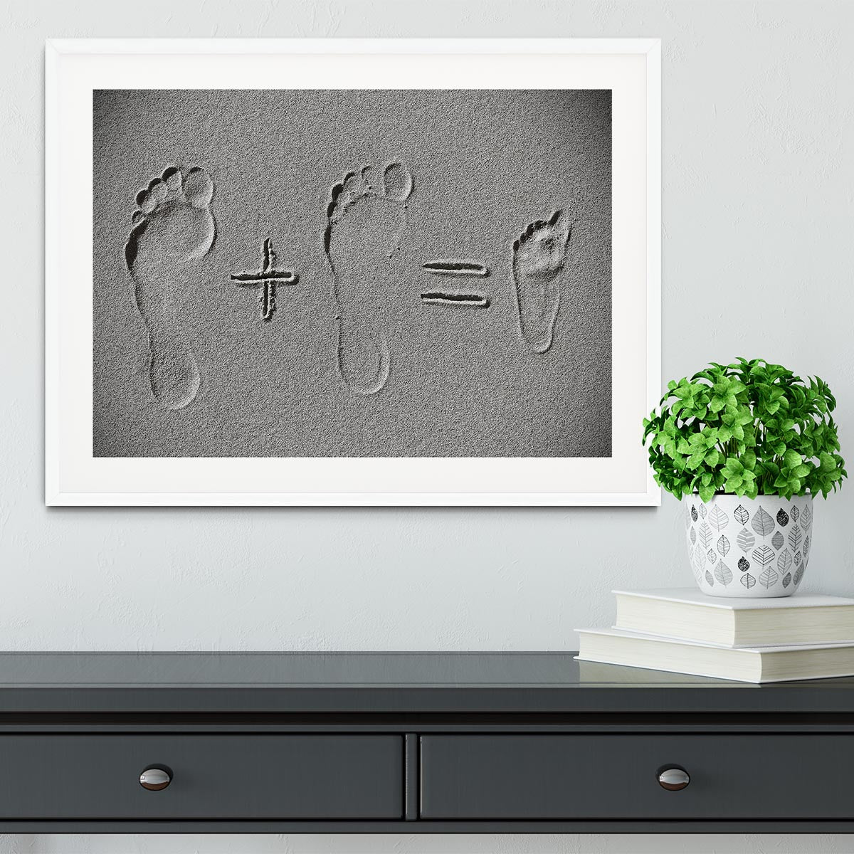 Sand Arithmetic Framed Print - Canvas Art Rocks - 5