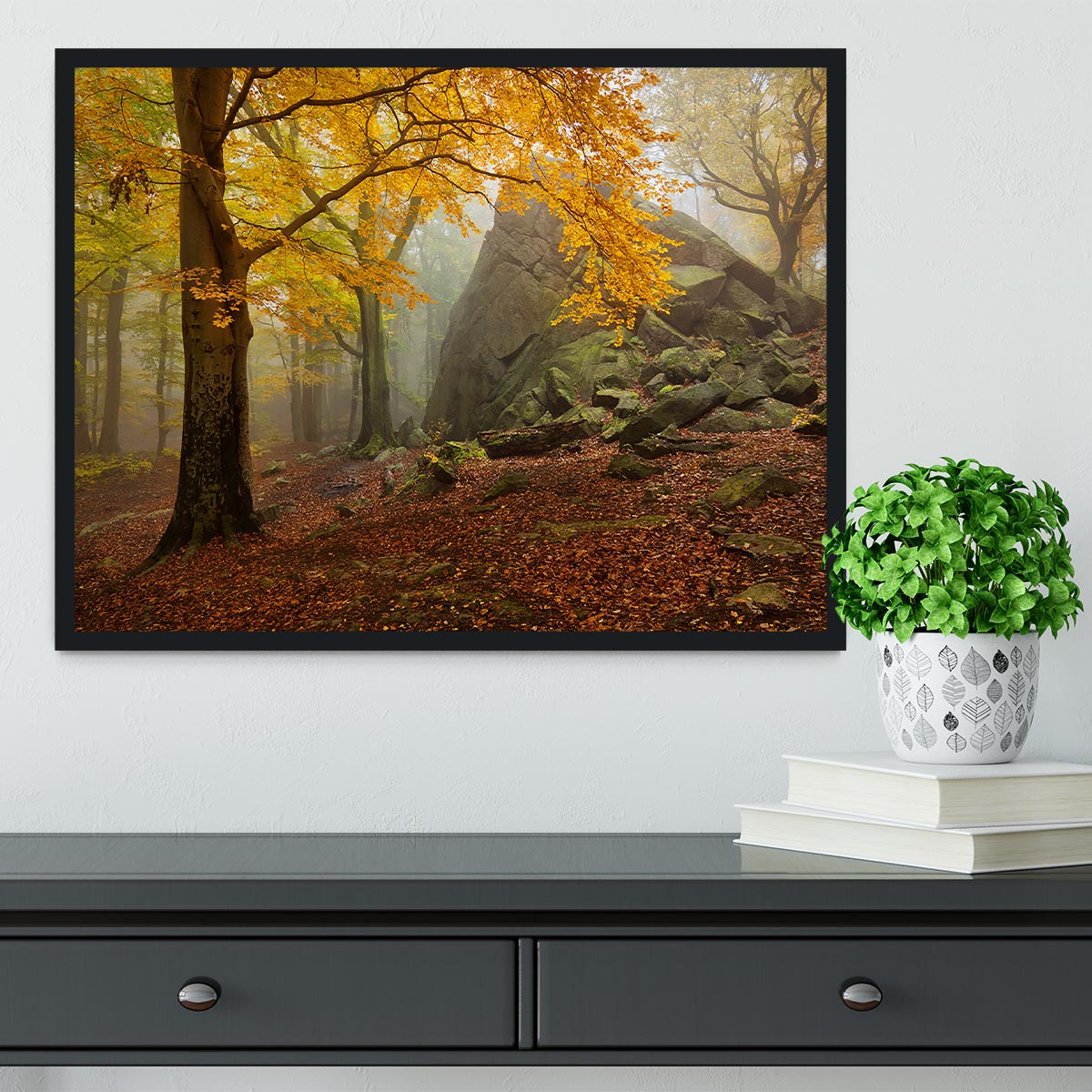 Autumn Forest Framed Print - Canvas Art Rocks - 2