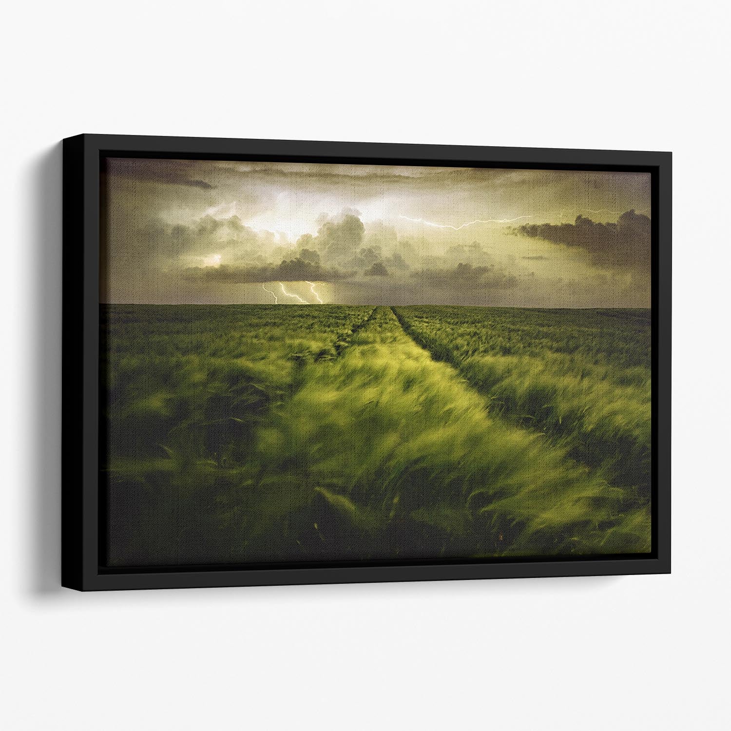 Journey To The Fierce Storm Floating Framed Canvas - Canvas Art Rocks - 1